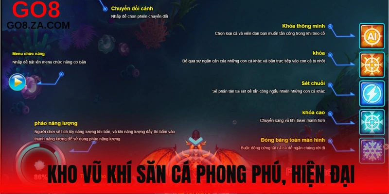 Hệ thống vũ khí bắn cá hiện đại, sát thương cao