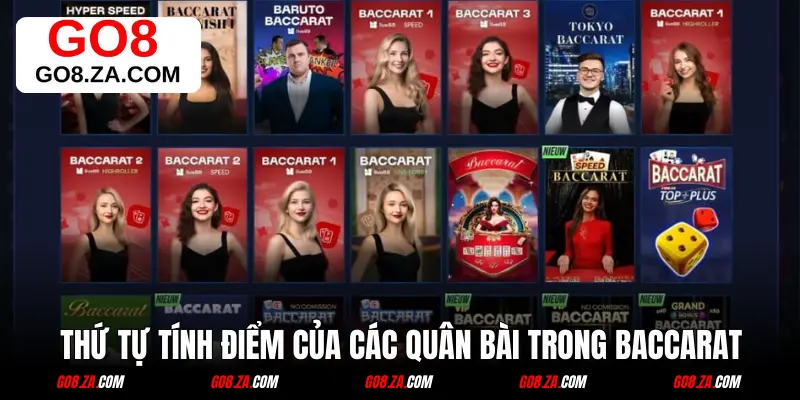 Thứ tự tính điểm của các quân bài trong Baccarat